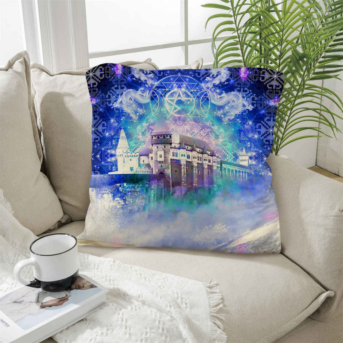 Amen Jin's Katerina's Eros & Psyche Dracularian Meditations Linen Throw Pillow 18" x 18" ( 1 Piece ) | Ships from USA