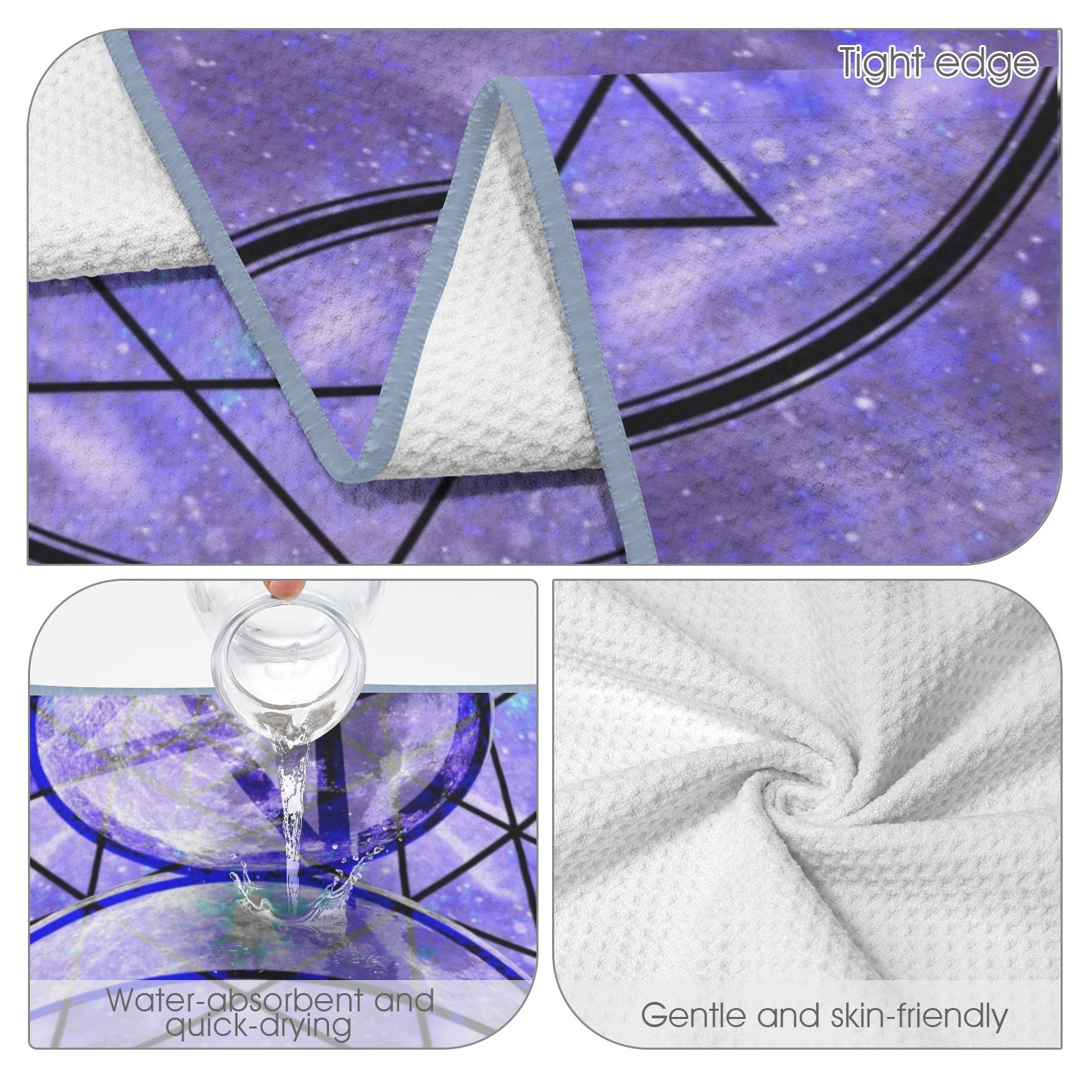 Katerina's Triple Goddess Magickal Desires Waffle Weave Bath Towel 29" x 58" | Ships from USA