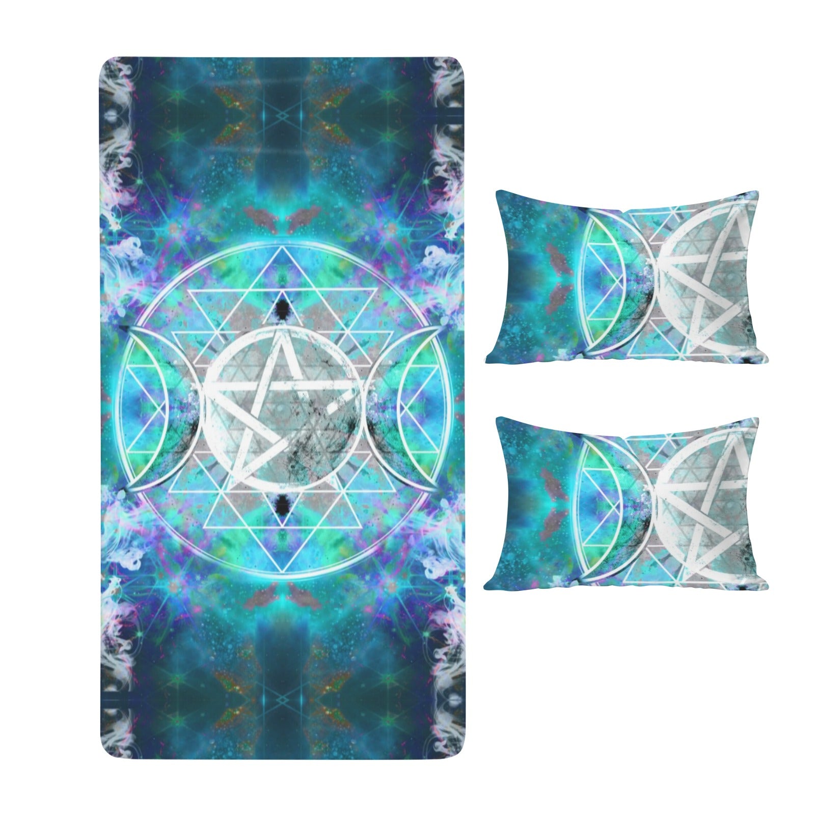 Katerina's Now & Forever Triple Goddess Meditations Twin Bedding Set (Fitted Sheet + Pillowcases) | Ships from USA