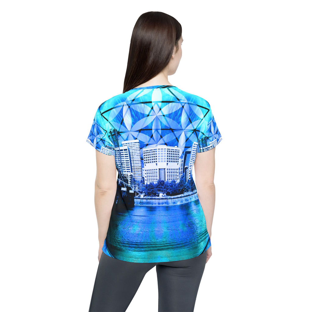 Amen Jin's Blue Sun Portland Meditations Women's Sports Jersey