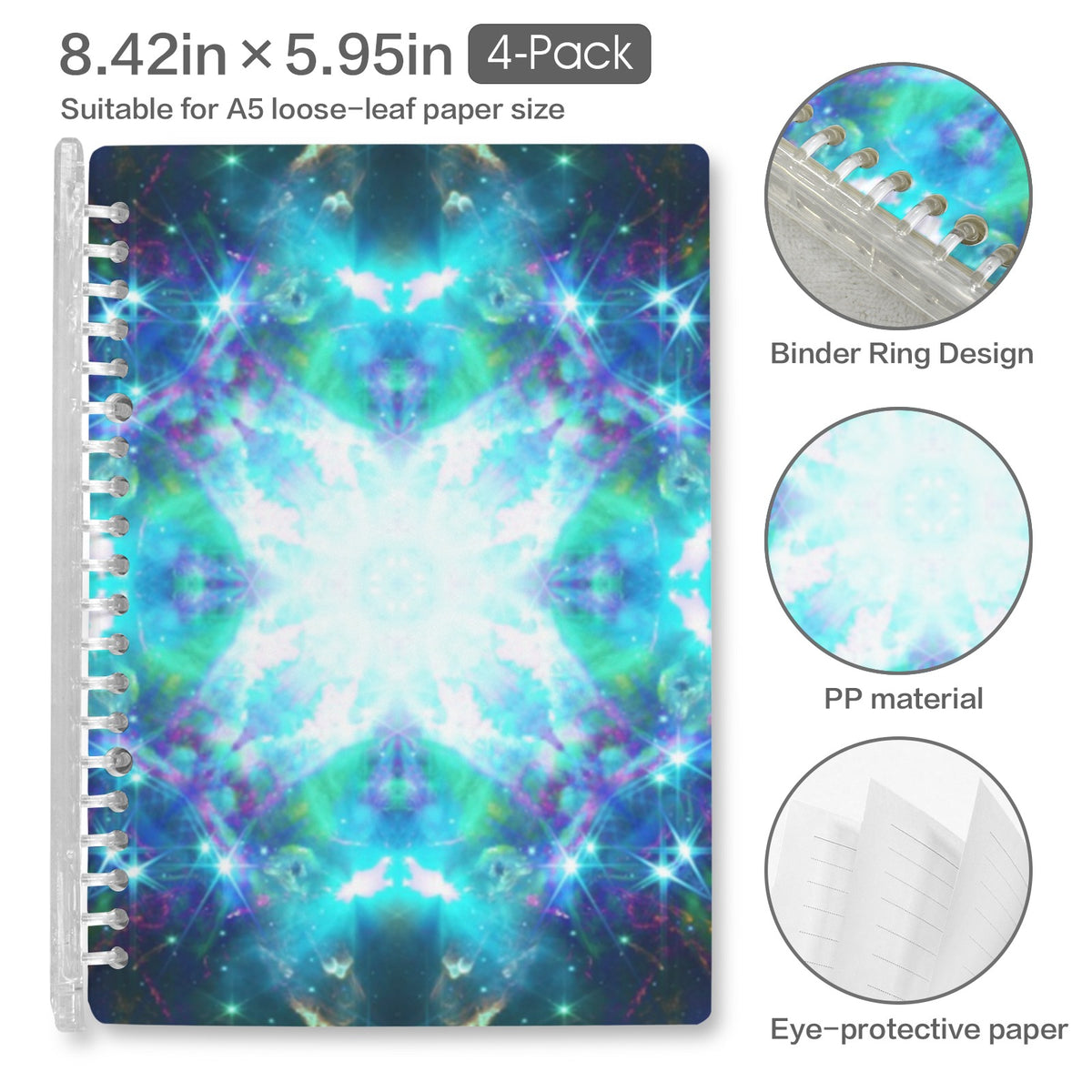 Katerina's Now & Forever Desires Loose-Leaf Notebooks ( Cover Print, 4-Pack ) | Ships from USA