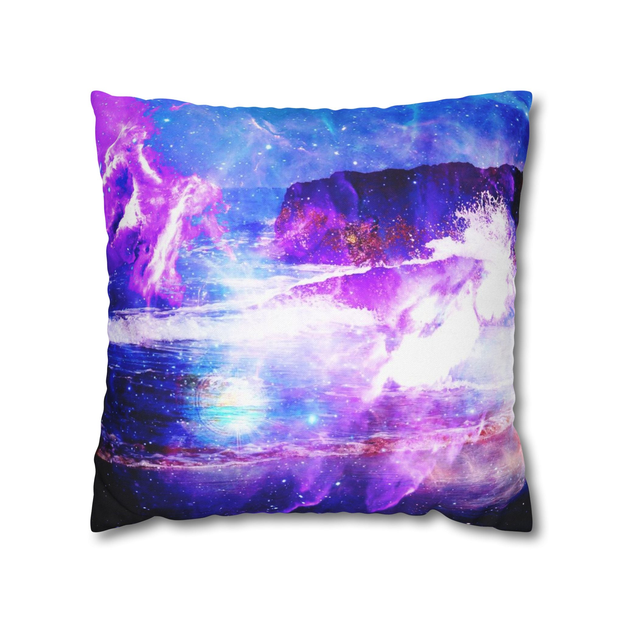 Ad Amoreum Amisi Somewhere on the Indian Ocean Dreams Spun Square Pillow Case