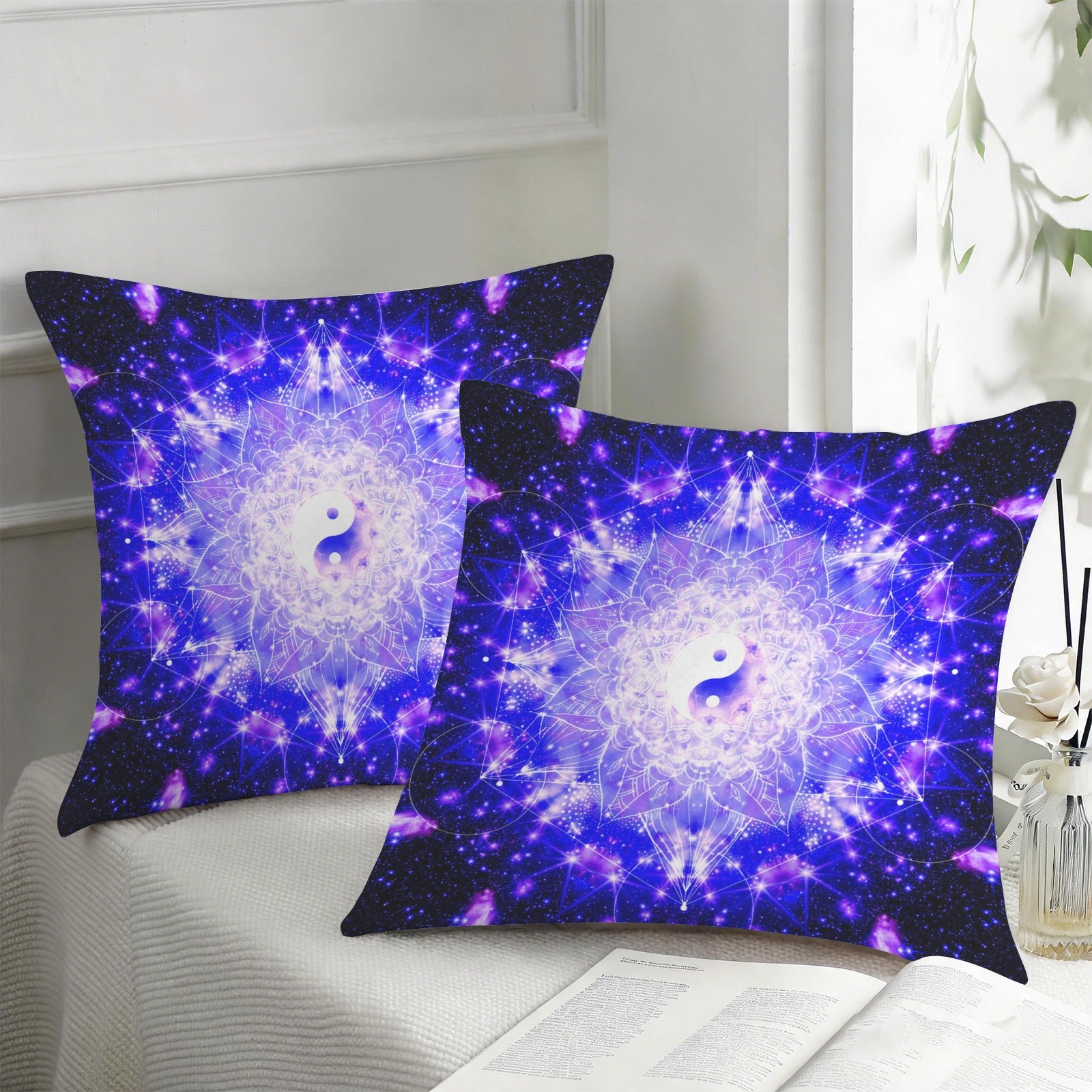 Katerina's Psyche Yin Yang Meditations Custom Pillow Cases 18" x 18" (2-Pack) | Ships from USA