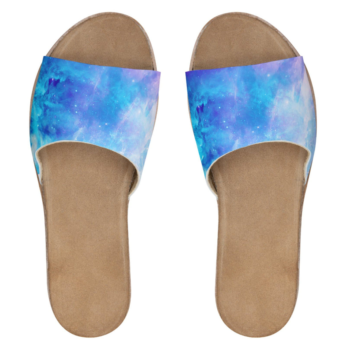 Womens Leather Sliders