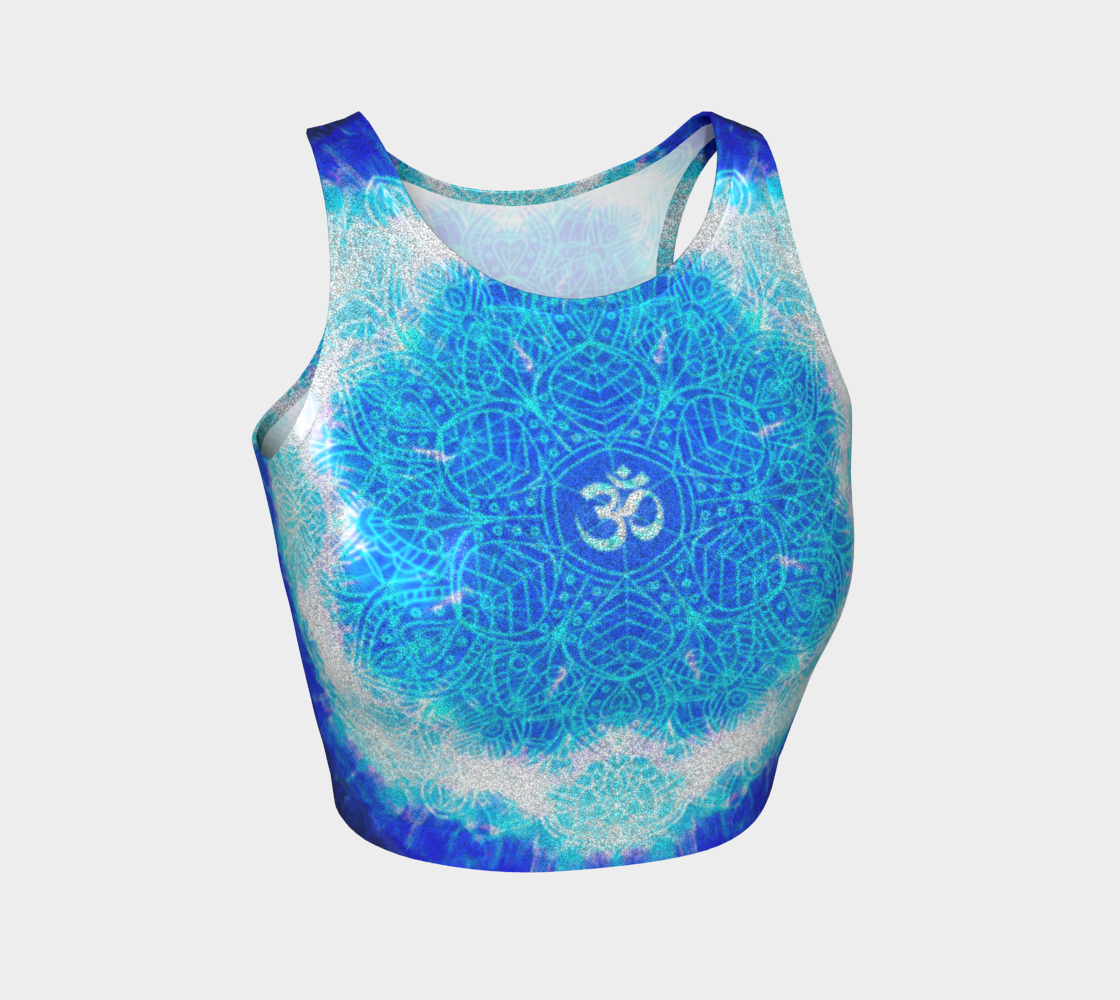 Amen Jin's Blue Sun Om Meditations Athletic Crop Top