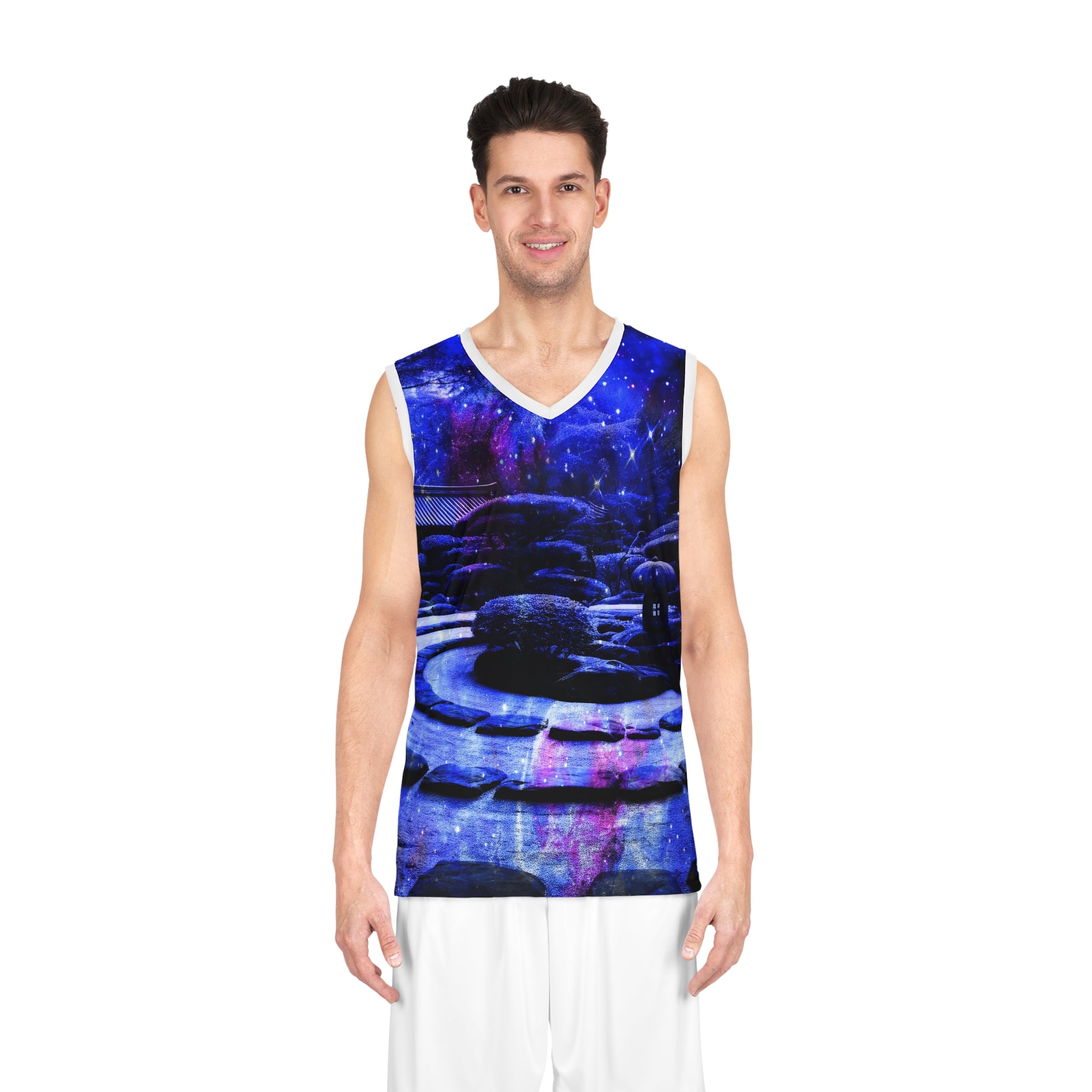 Lover's Tranquil Garden Dreams Basketball Jersey