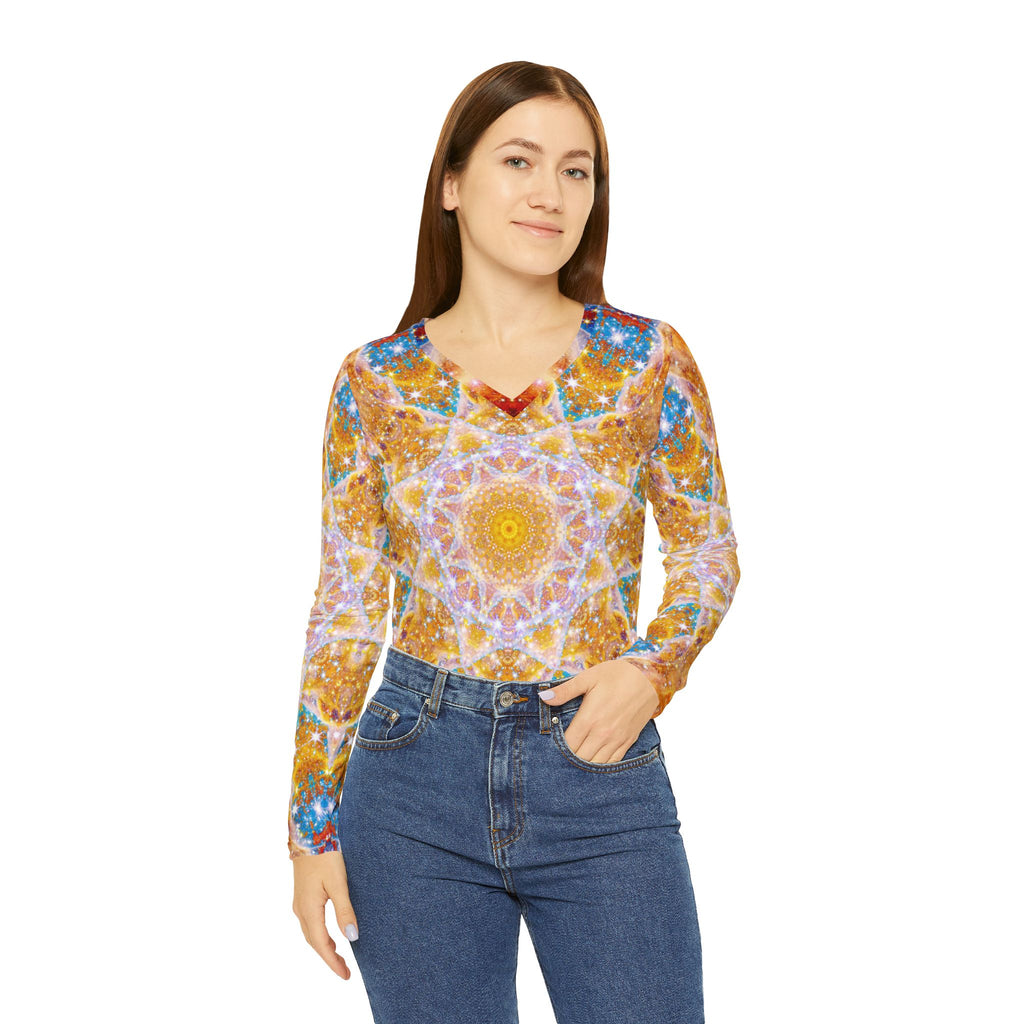 Spirited Marie All the White Horses Desires Long Sleeve V-neck Shirt