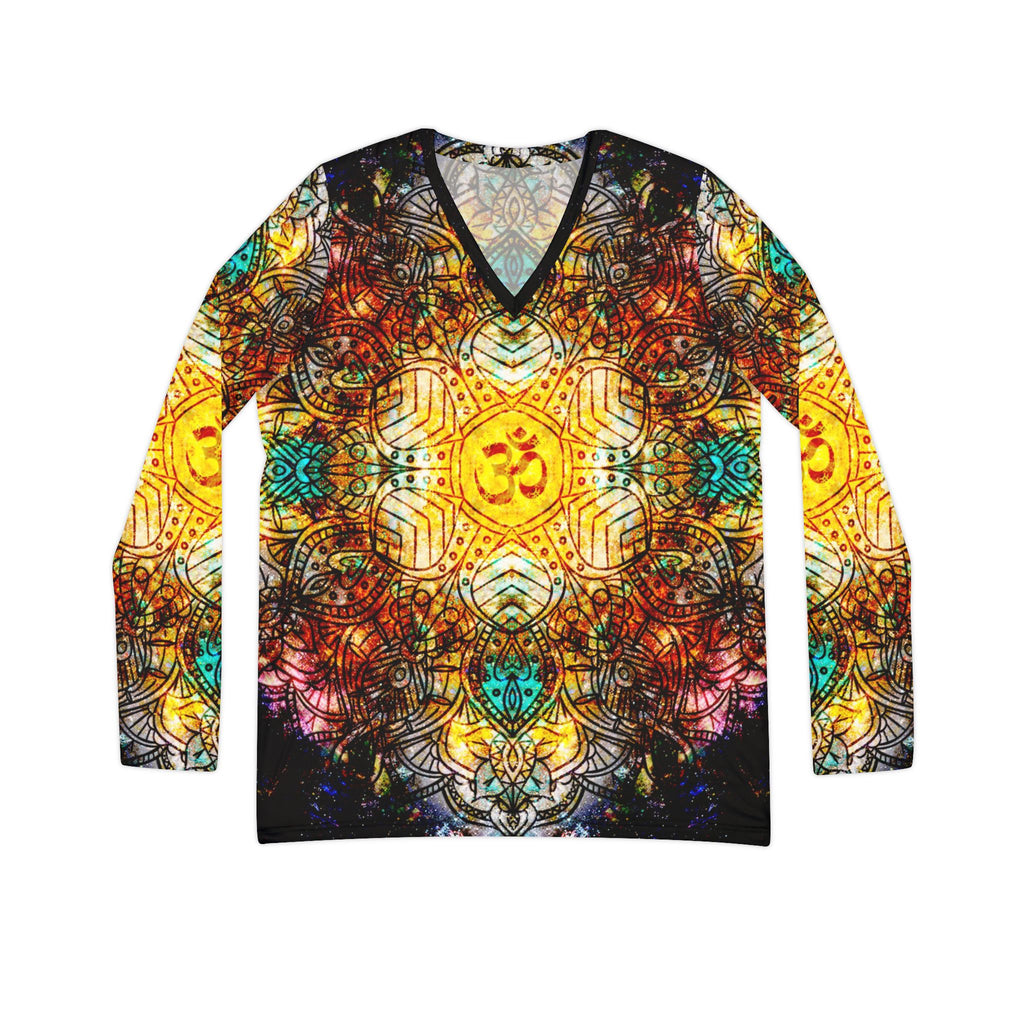 Amen Jin's Desire to Breathe Again Om Meditations Women's V-neck Shirt