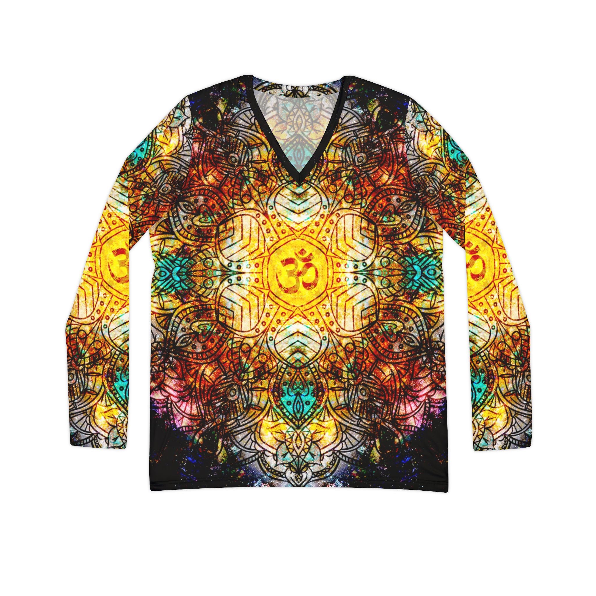 Amen Jin's Desire to Breathe Again Om Meditations Women's V-neck Shirt