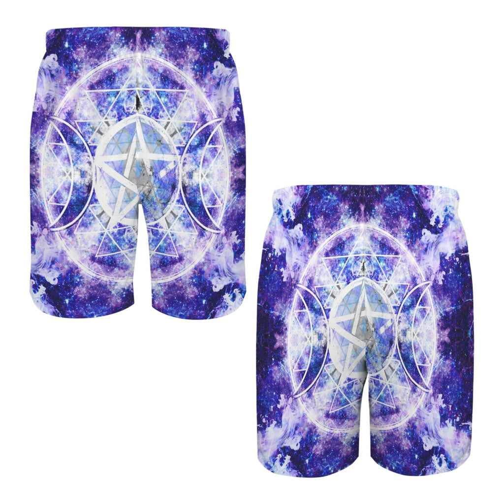 Amen Jin's Katerina's Dracularian Dragoness Triple Goddess Meditations Men's All Over Print Beach Shorts (Sets 26) | Ships from USA