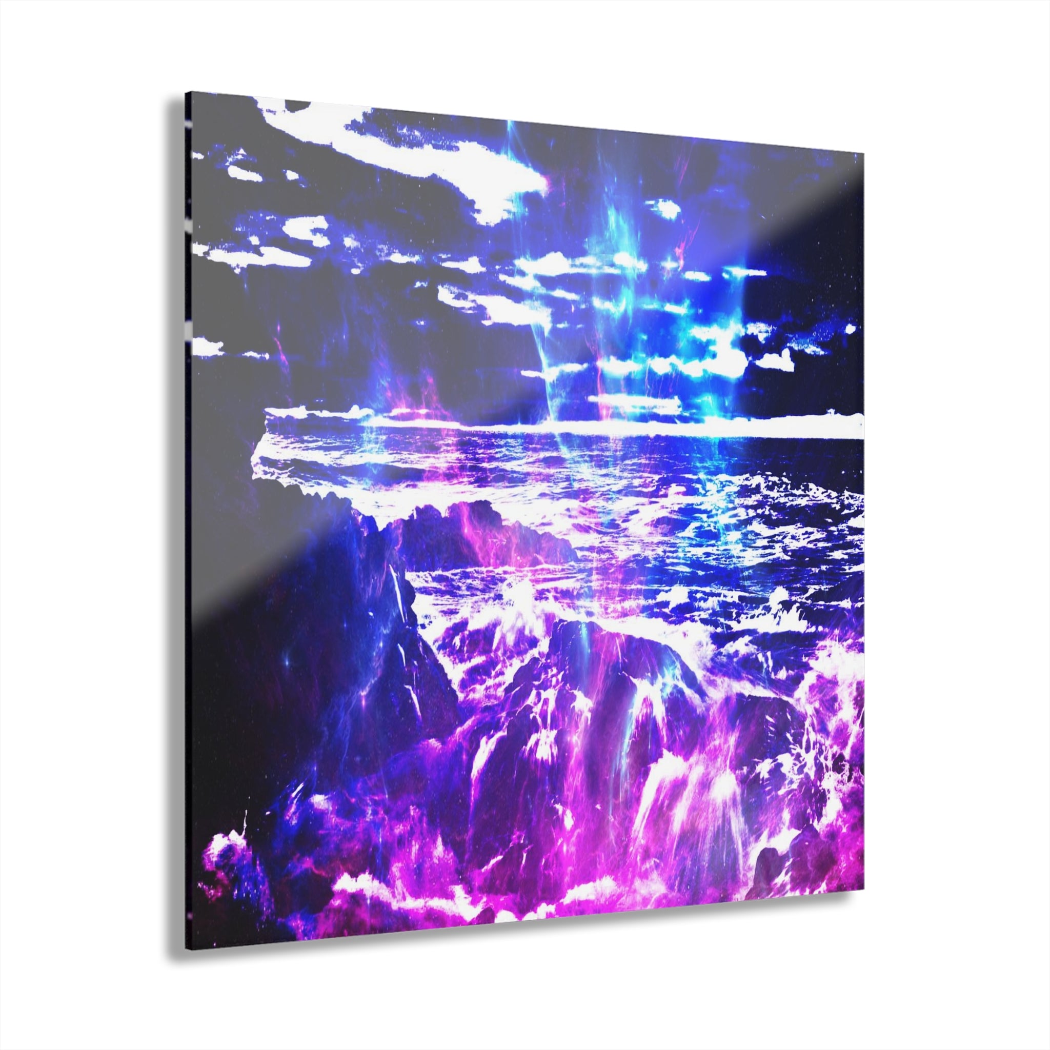 Amethyst Cosmic Falls Dreams Acrylic Prints (French Cleat Hanging)