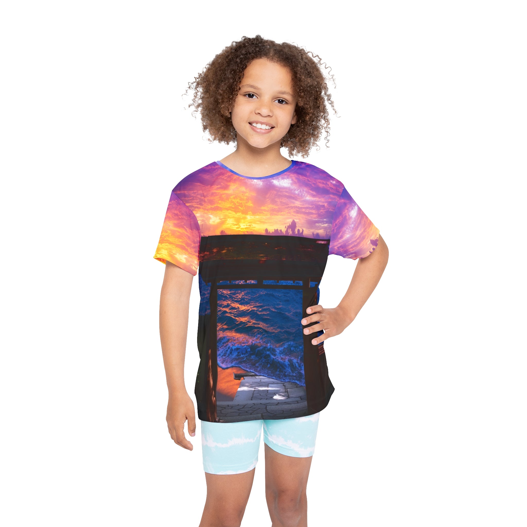 Sunset at Paradise Dreams Kids Sports Jersey