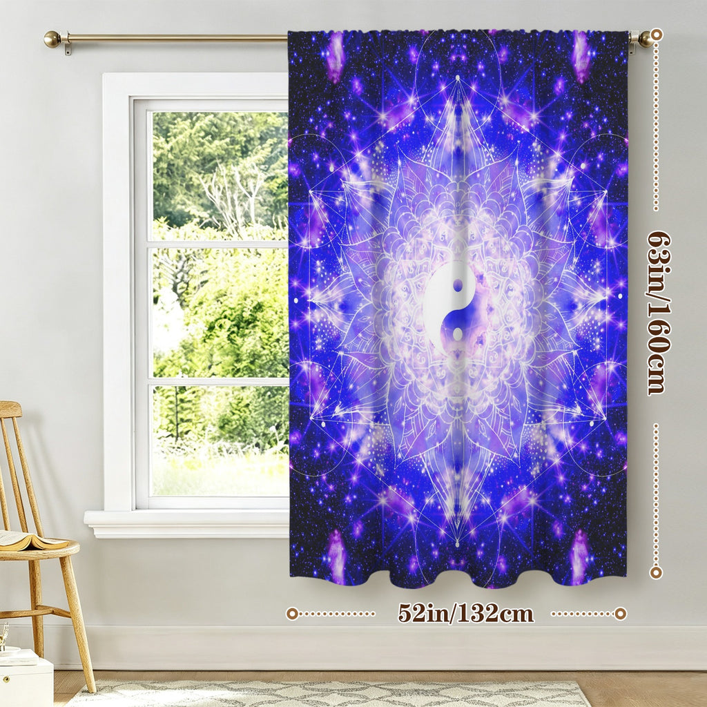 Katerina's Psyche Yin Yang Meditations Window Curtain 52" x 63" ( 1 Piece ) | Ships from USA