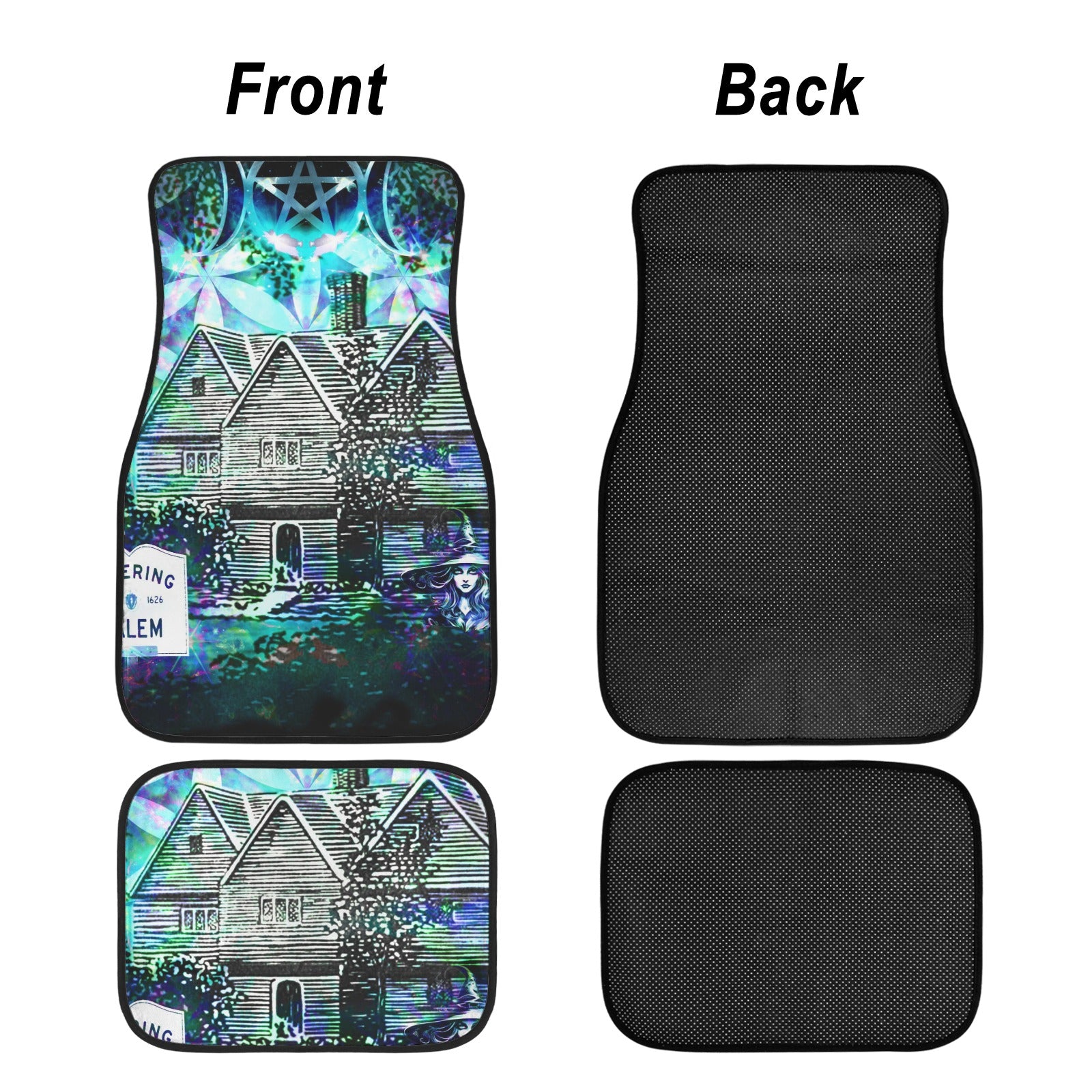 Katerina's Now and Forever Salem Witch Meditations 4-Piece Car Floor Mats （Customized Separately）| Ships from USA