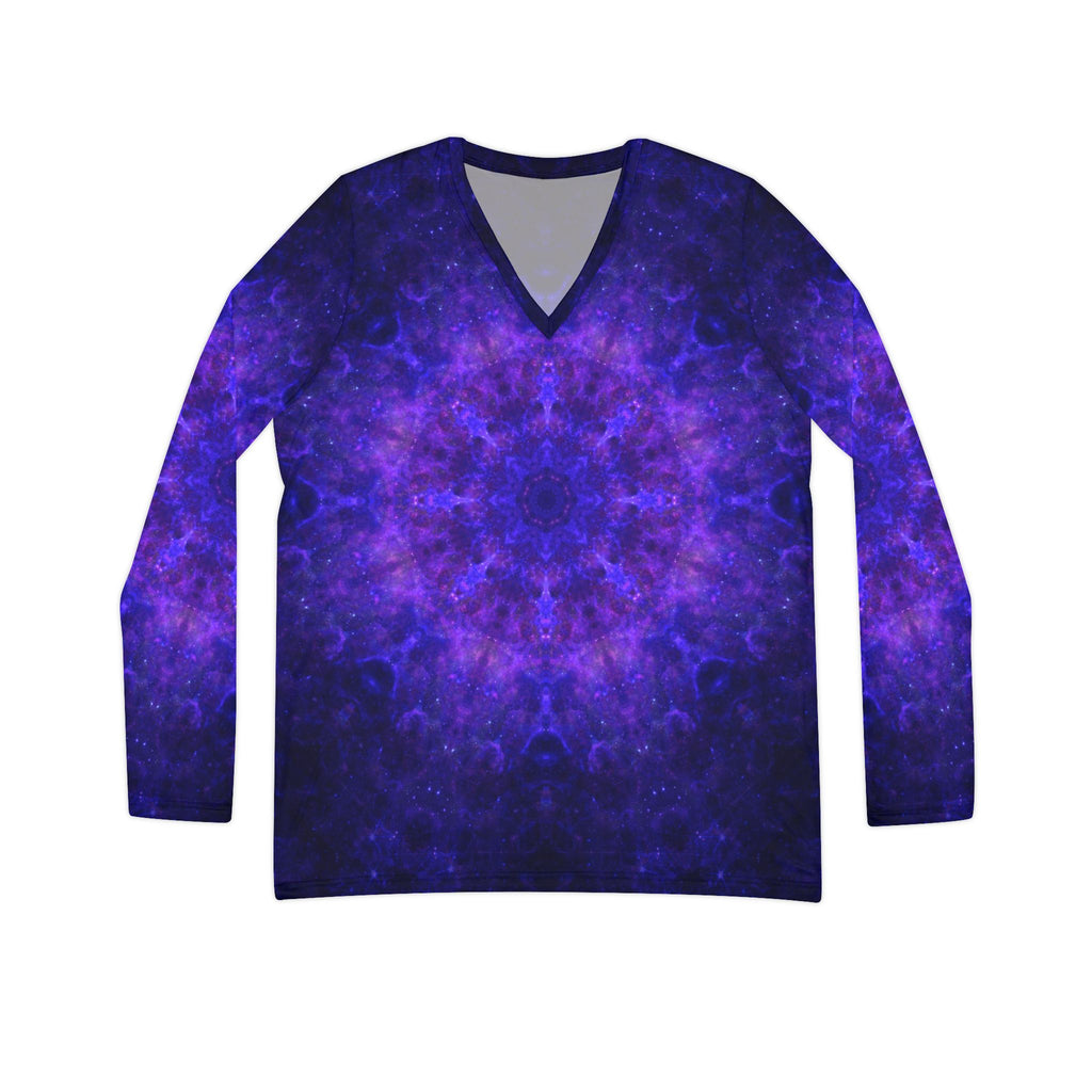 Katerina's Dragon Eye Desires Women's Long Sleeve V-neck Shirt