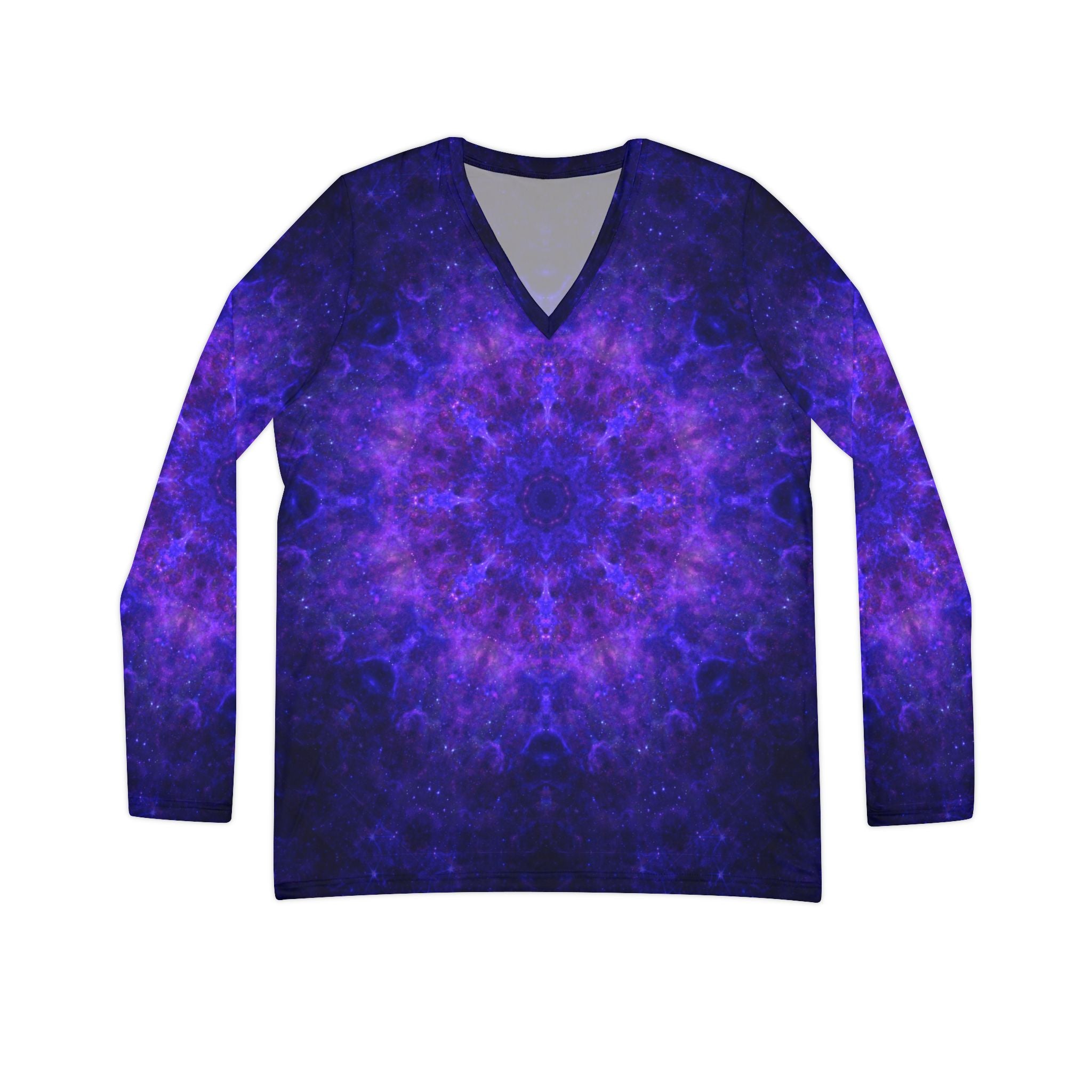 Katerina's Dragon Eye Desires Women's Long Sleeve V-neck Shirt