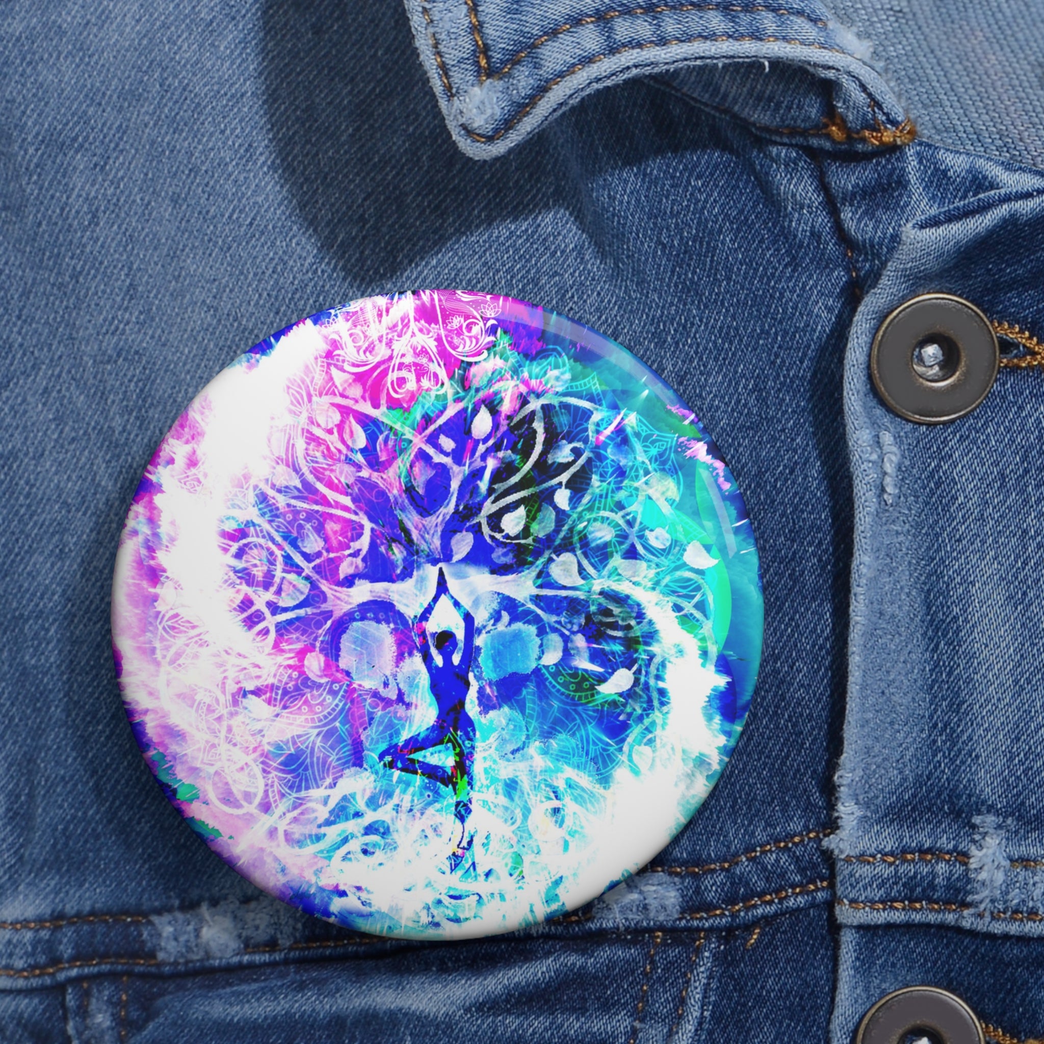 Creation's Namaste Meditations Pin Buttons