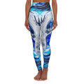 Amen Jin's Blue Fire Koi Meditations High Waisted Yoga Leggings