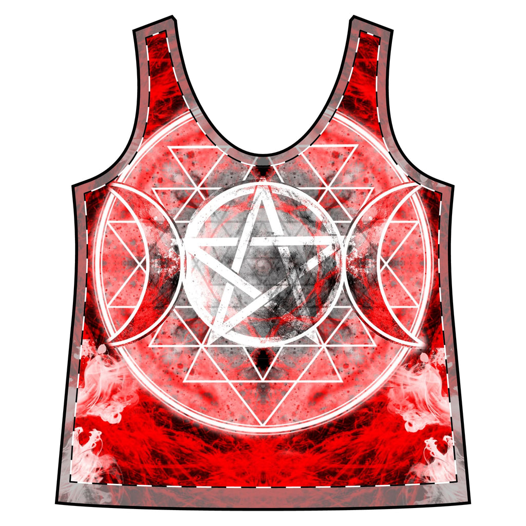 Katerina's Waiting for Hello Triple Goddess Meditations Women's Racerback Tank