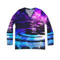 Creation's Heaven Tranquil Garden Dreams Women's Long Sleeve V-neck Shirt