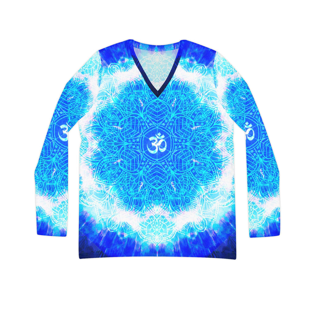 Amen Jin's Blue Sun Om Meditations Long Sleeve V-neck