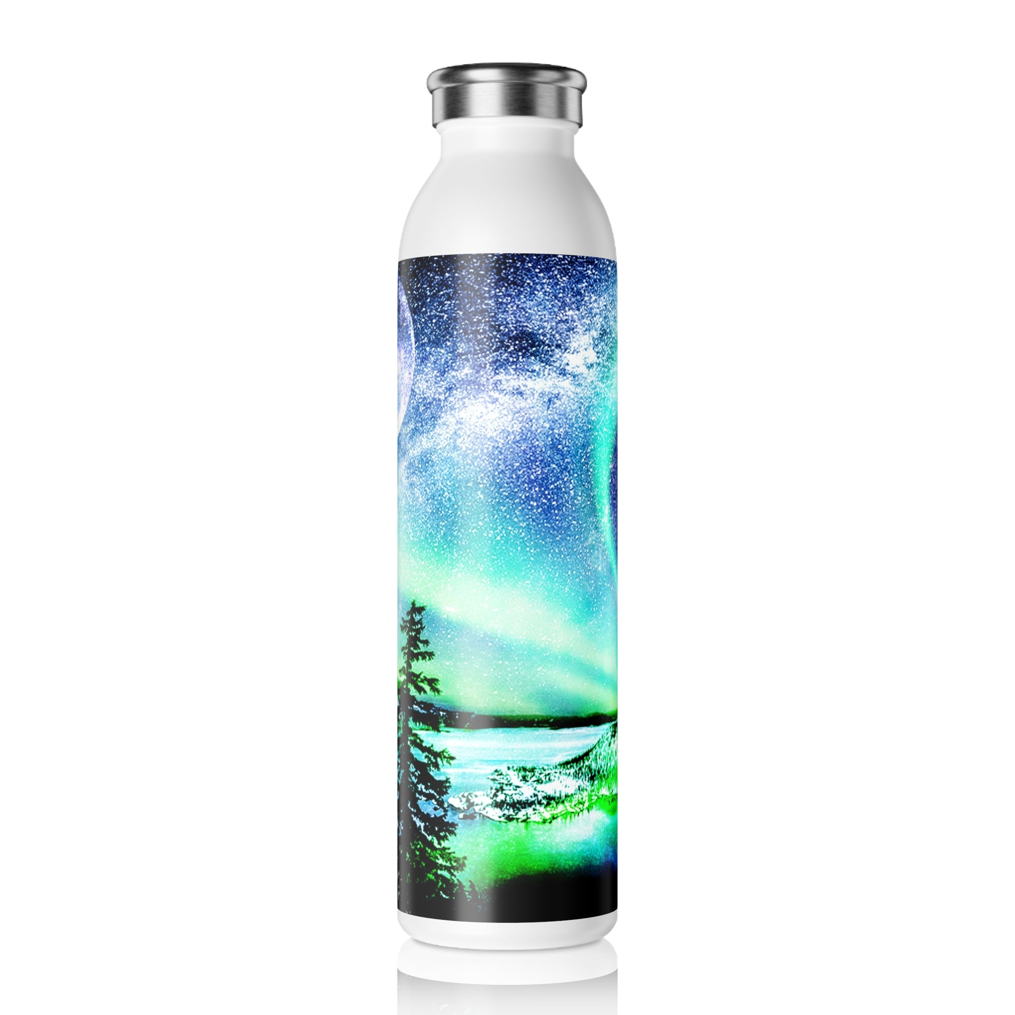 Katerina's Noel Yule Night Dreams Slim Water Bottle
