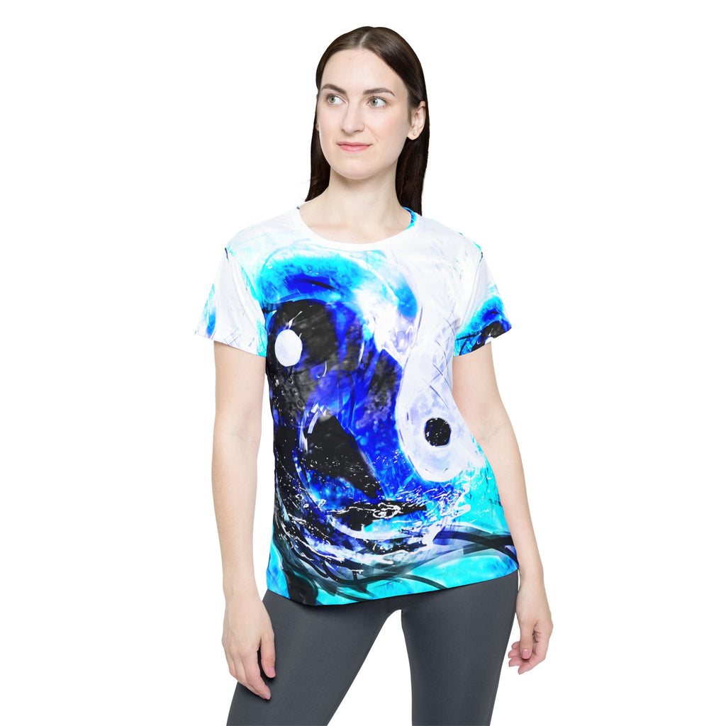 Amen Jin's Blue Fire Desires Koi Dreams Women's Sports Jersey