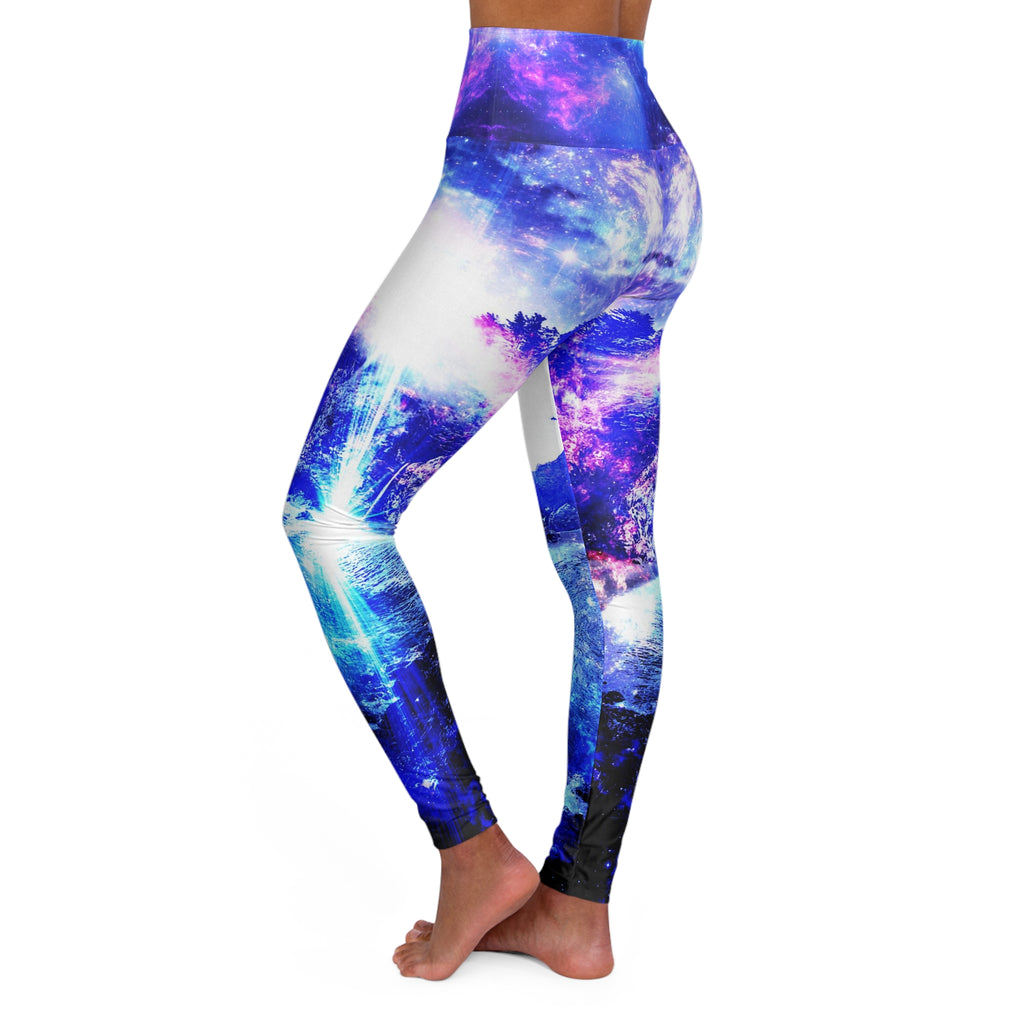 Iridescent Hideaway Cove Dreams High Waisted Yoga Leggings