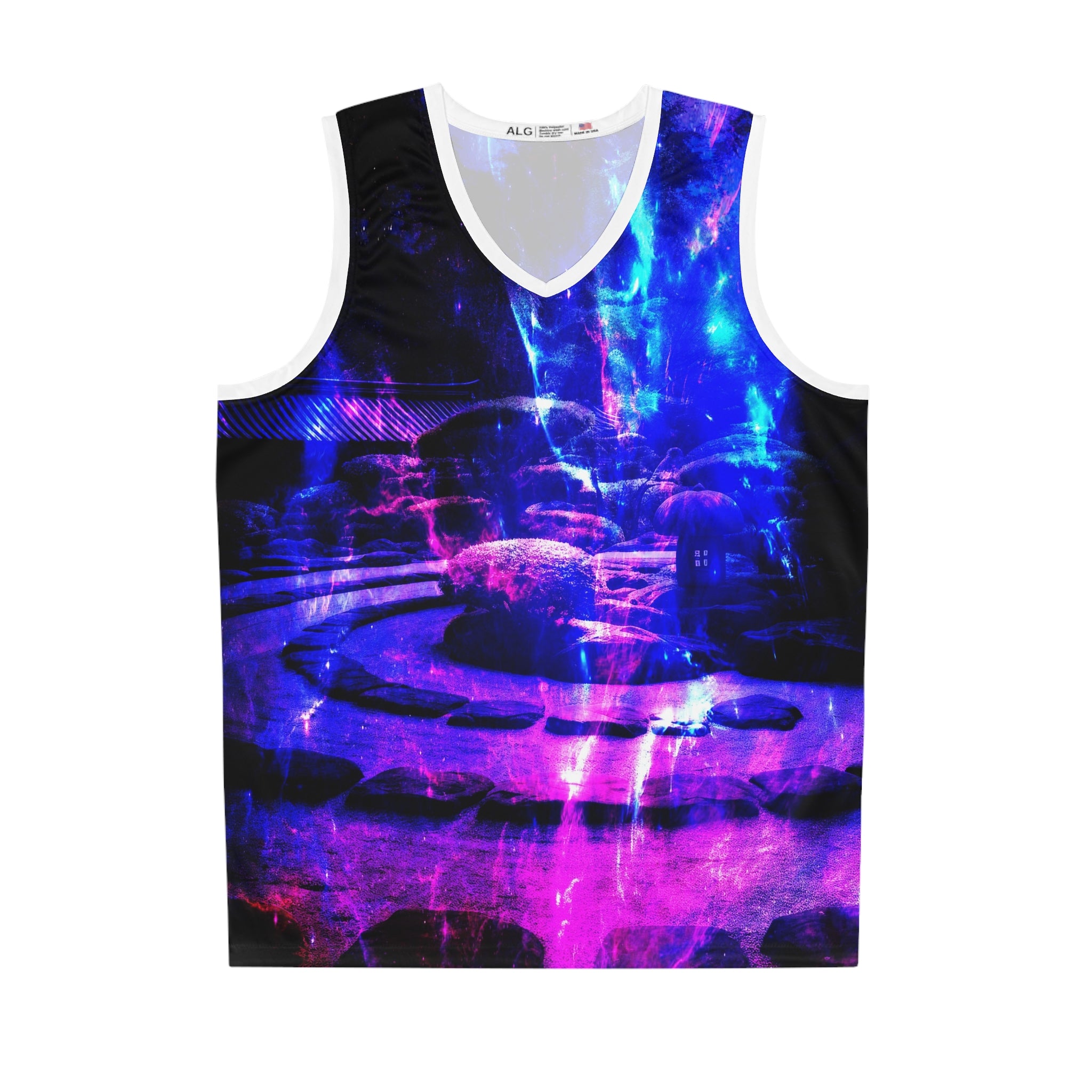 Amethyst Tranquil Garden Dreams Basketball Jersey