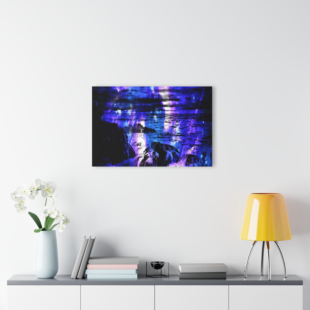 Amethyst Sapphire Cosmic Falls Dreams Acrylic Prints (French Cleat Hanging)