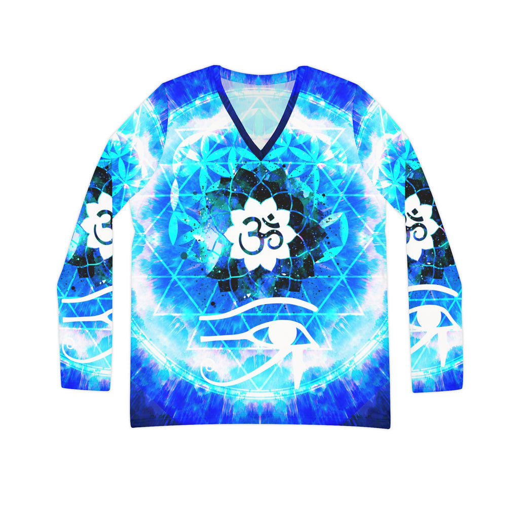 Amen Jin's Blue Sun Fairy Om Meditations Long Sleeve V-neck