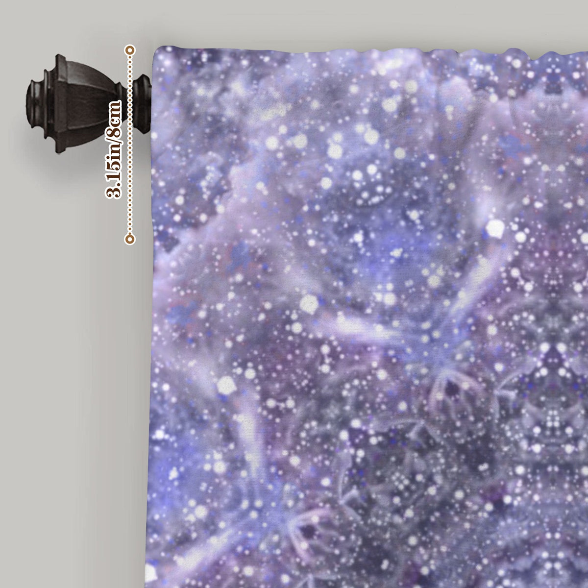 Katerina's Lilac Star Desires Window Curtain 27.6" x 39.4" ( 1 Piece ) | Ships from USA