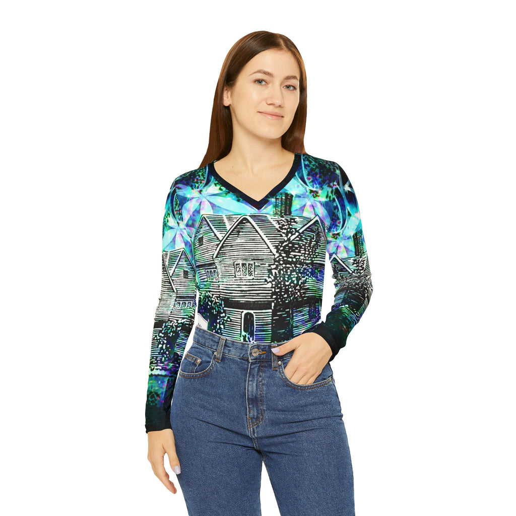 Katerina's Now and Forever Salem Witch Meditations Women's V-neck Shirt