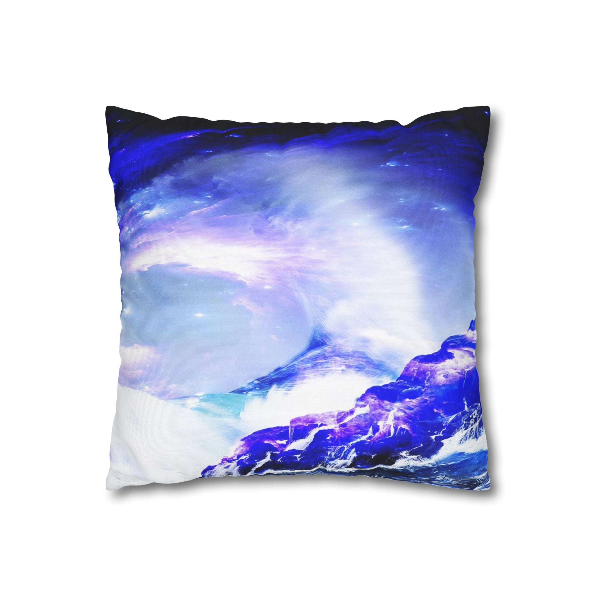 Amethyst Sapphire Serenity Bay Dreams Spun Polyester Pillowcase