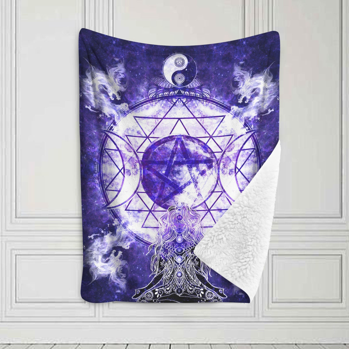 Katerina's Dragon's Eye Magickal Awakening Meditations Sherpa Fleece Blanket 30" x 40" | Ships from USA