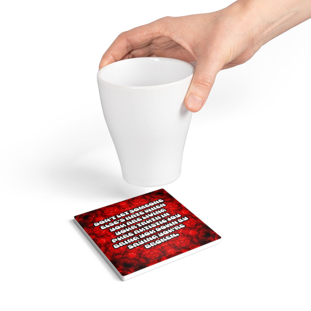 Katerina's Battle Symphony Desires Don't Let Ceramic Coaster