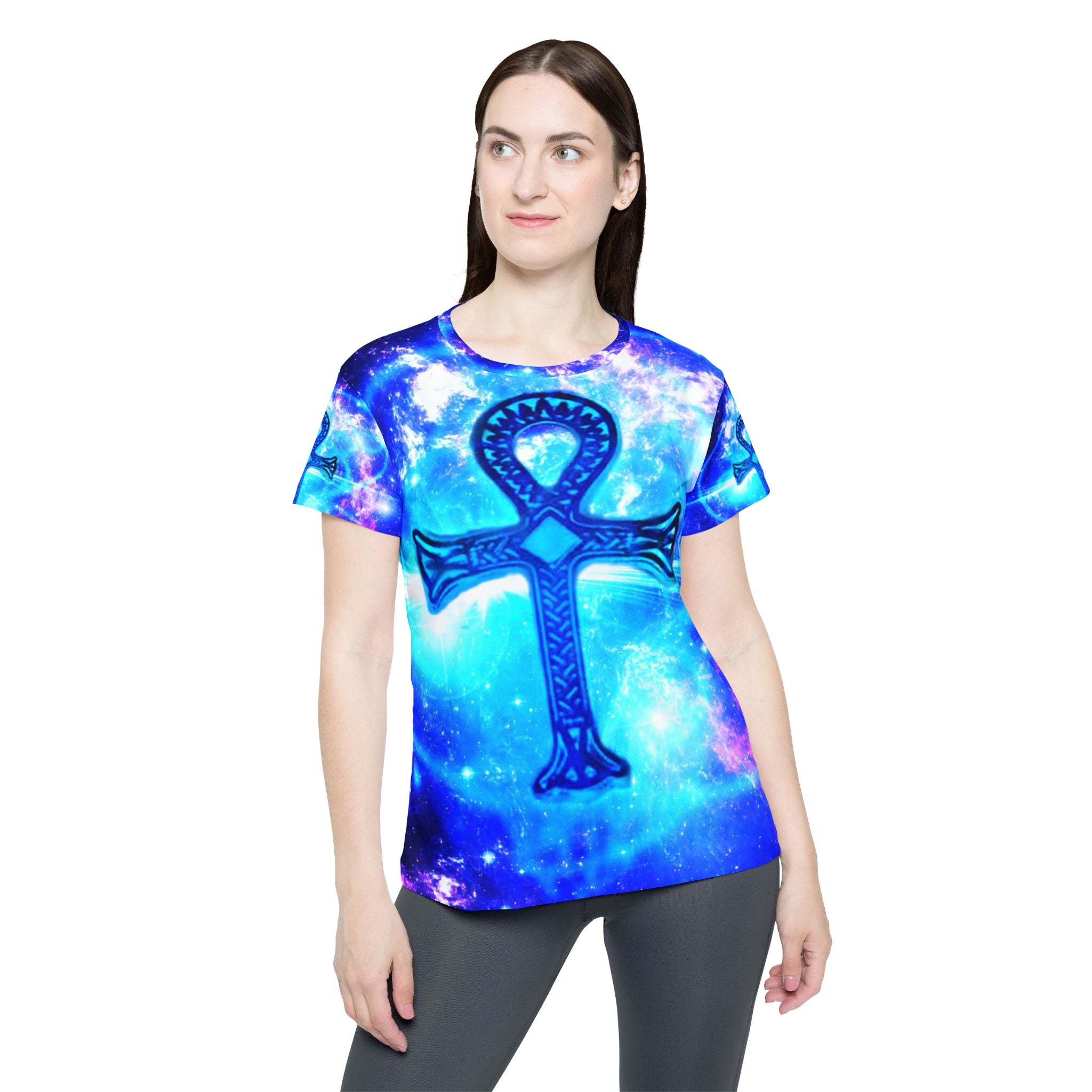 Iridescent Ankh Dreams Women's Sports Jersey