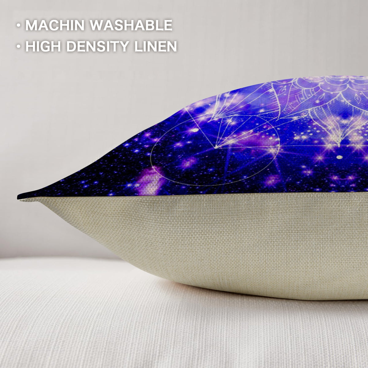 Katerina's Psyche Yin Yang Meditations Linen Throw Pillow 18" x 18" ( 1 Piece ) | Ships from USA