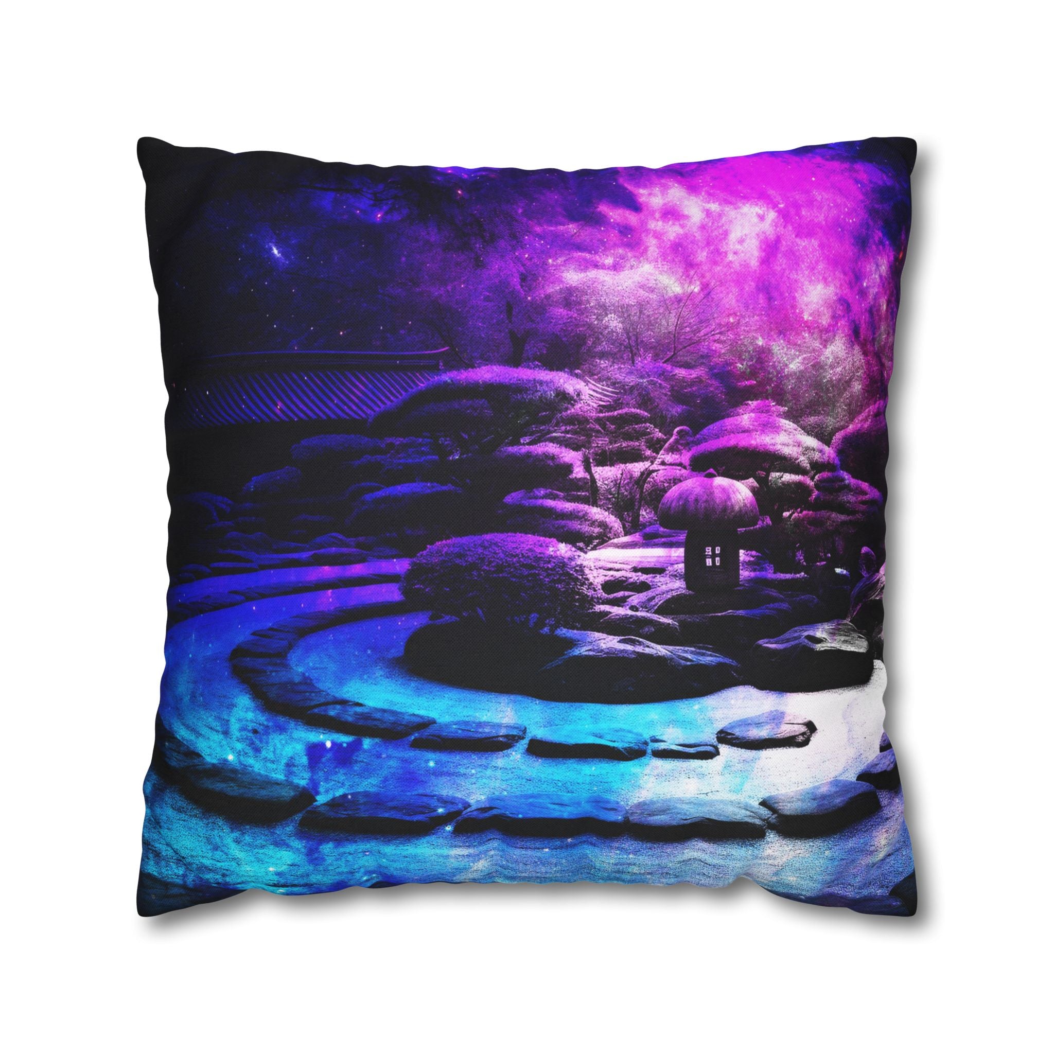 Creation's Heaven Tranquil Garden Dreams Spun Polyester Square Pillow Case
