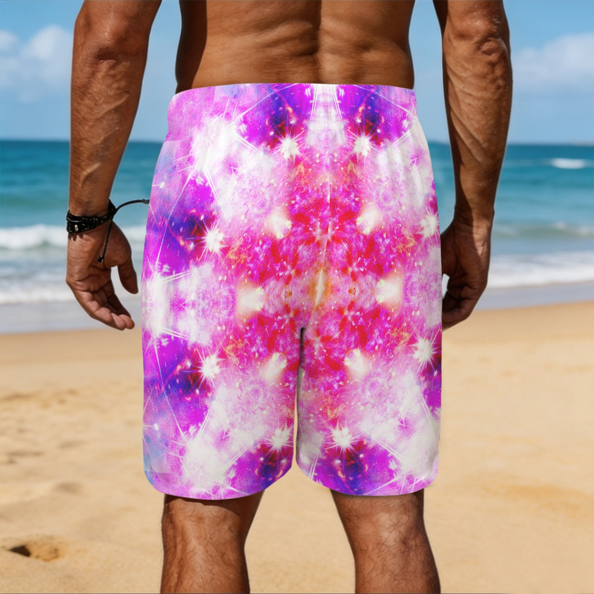 Katerina's Dreams of Angels Desires Men's All Over Print Beach Shorts (Sets 26) | Ships from USA