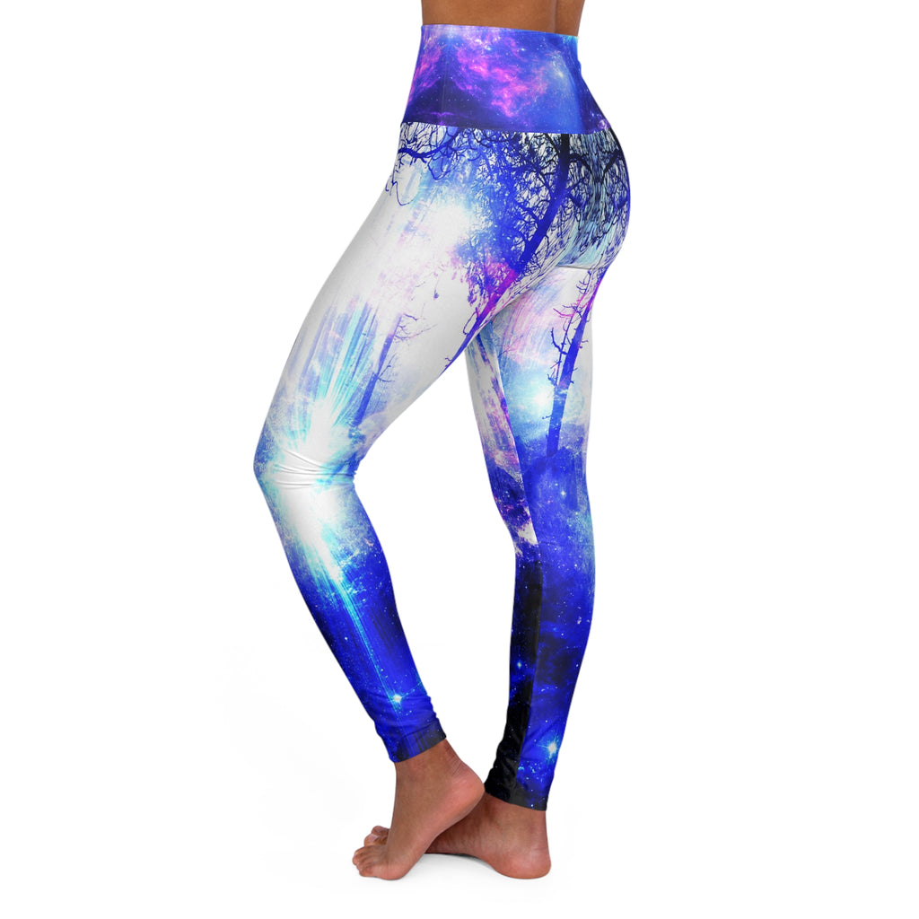 Iridescent Mystic Night Dreams High Waisted Yoga Leggings