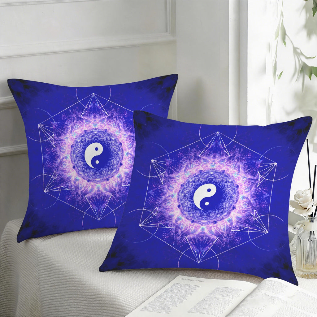 Katerina's Uncertainty in Time & Space Yin Yang Meditations Custom Pillow Cases 18" x 18" (2-Pack) | Ships from USA