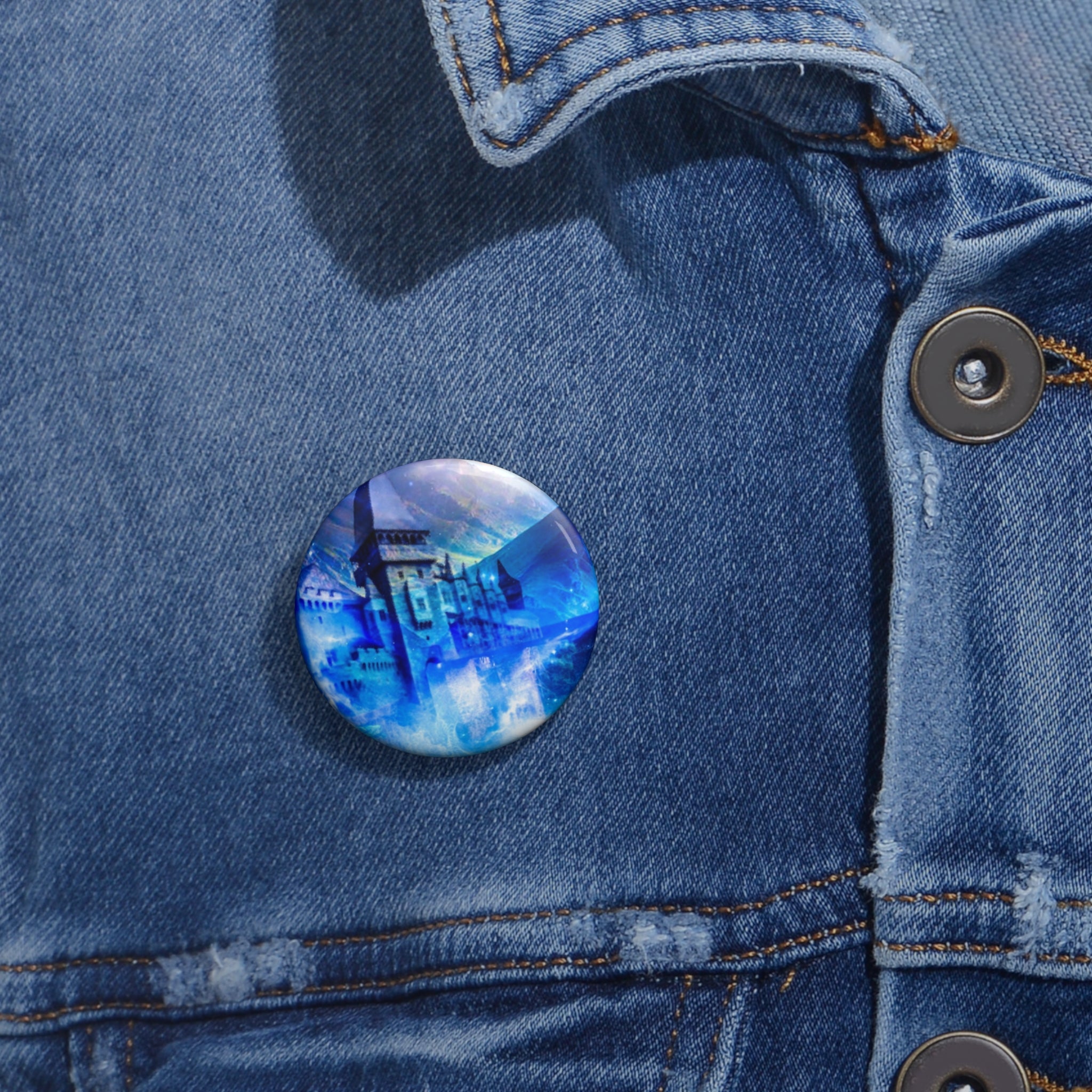 Castle of Glass Dreams Pin Button