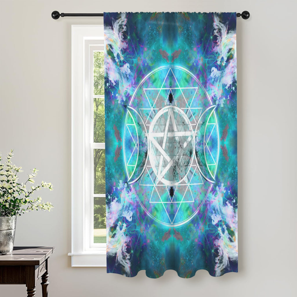 Katerina's Now & Forever Triple Goddess Meditations Window Curtain 52" x 63" ( 1 Piece ) | Ships from USA