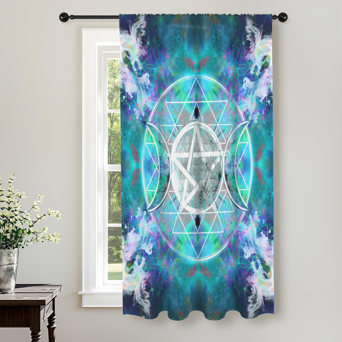 Katerina's Now & Forever Triple Goddess Meditations Window Curtain 52" x 63" ( 1 Piece ) | Ships from USA