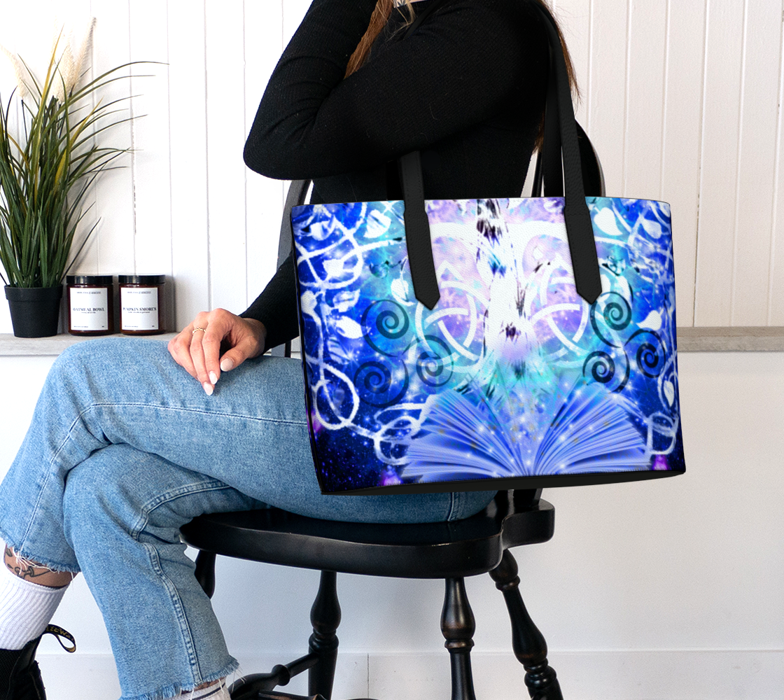 Amen Jin's Katerina's Eros & Psyche Desires Celtic Meditations Vegan Leather Tote Bag
