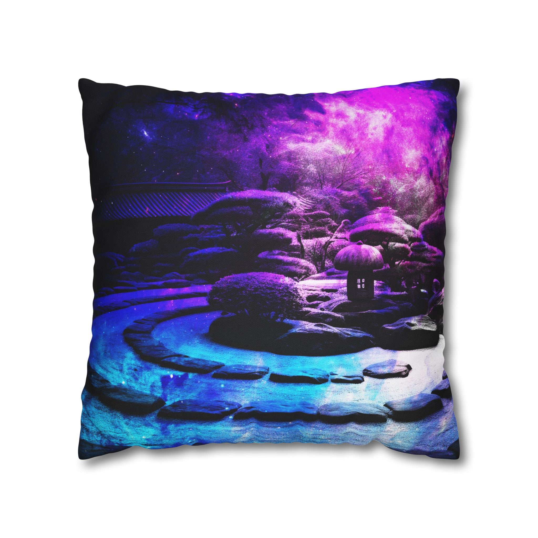 Creation's Heaven Tranquil Garden Dreams Spun Polyester Square Pillow Case