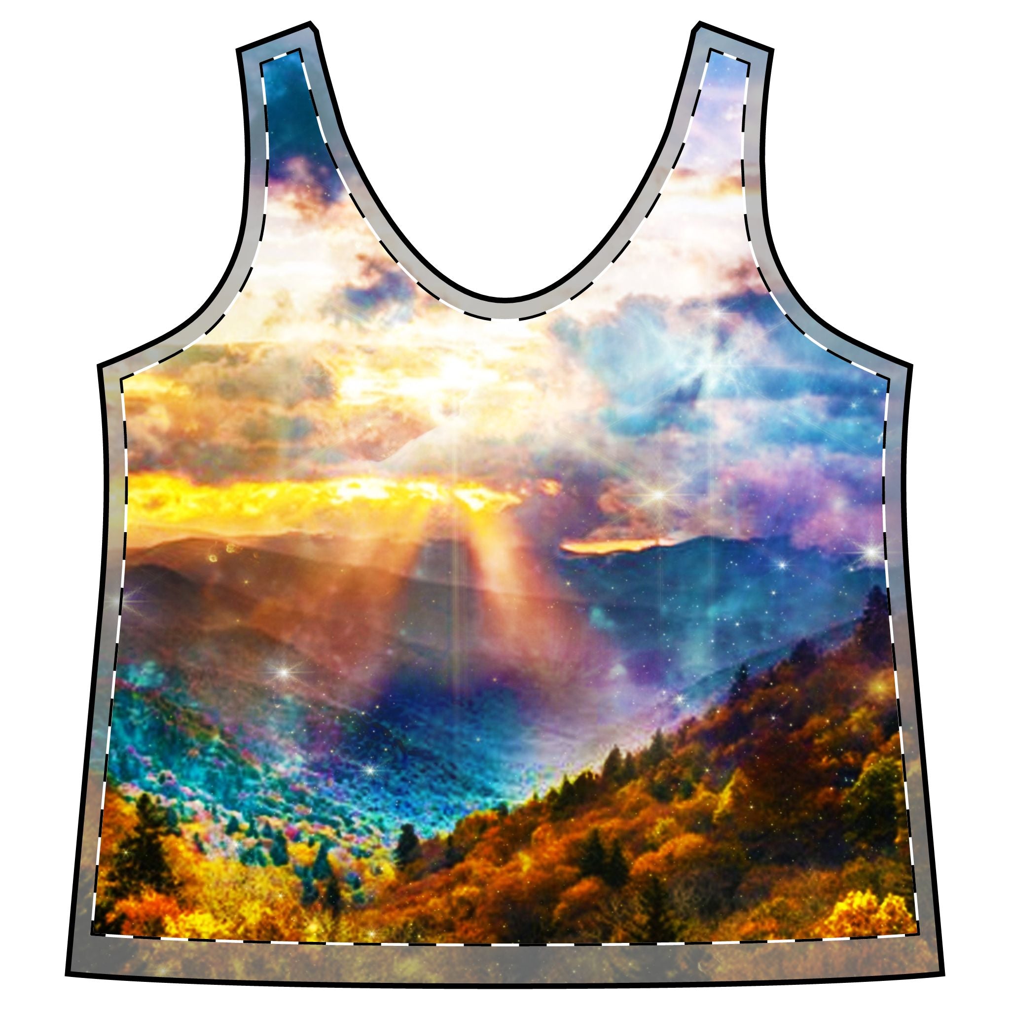 Katerina's Smokey Mountain Memories Dreams Women's Sporty Racerback Tank