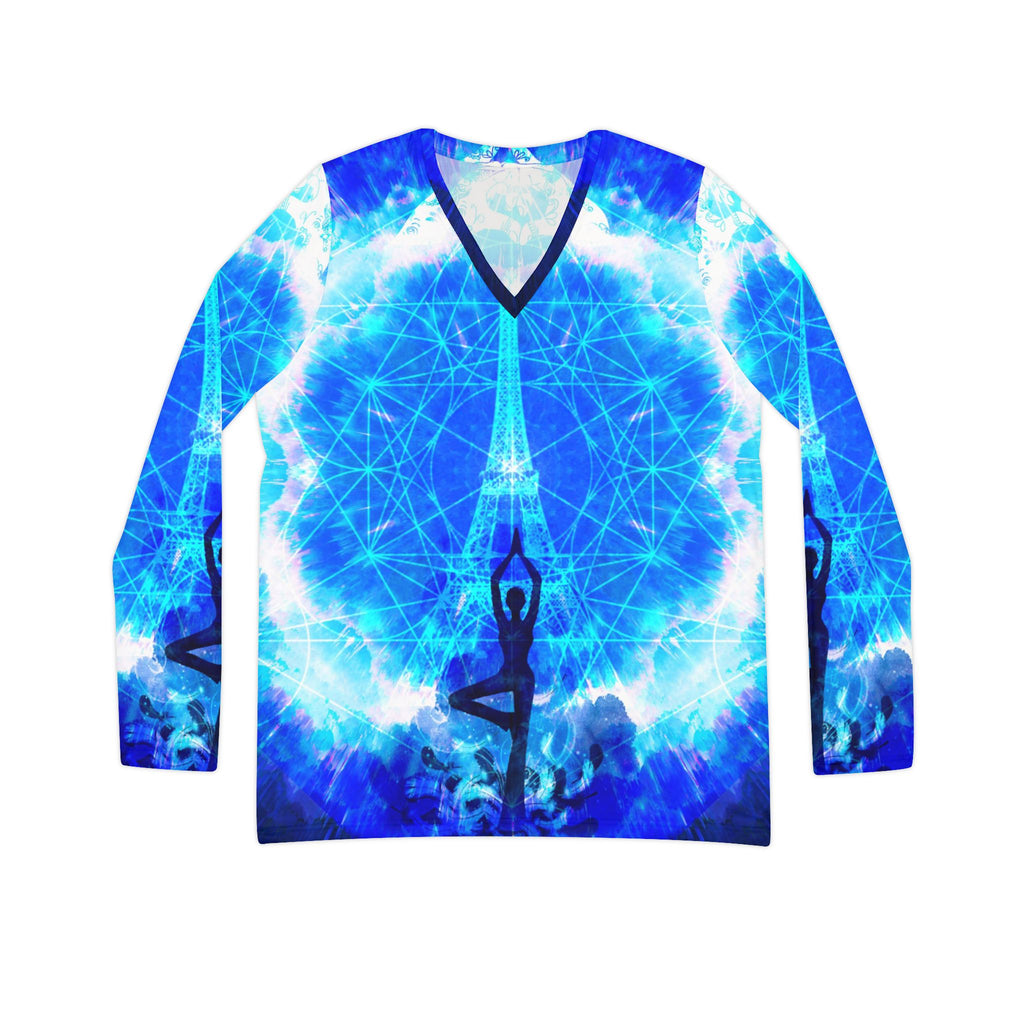 Amen Jin's Blue Sun Parisian Meditations Women's Long Sleeve V-neck