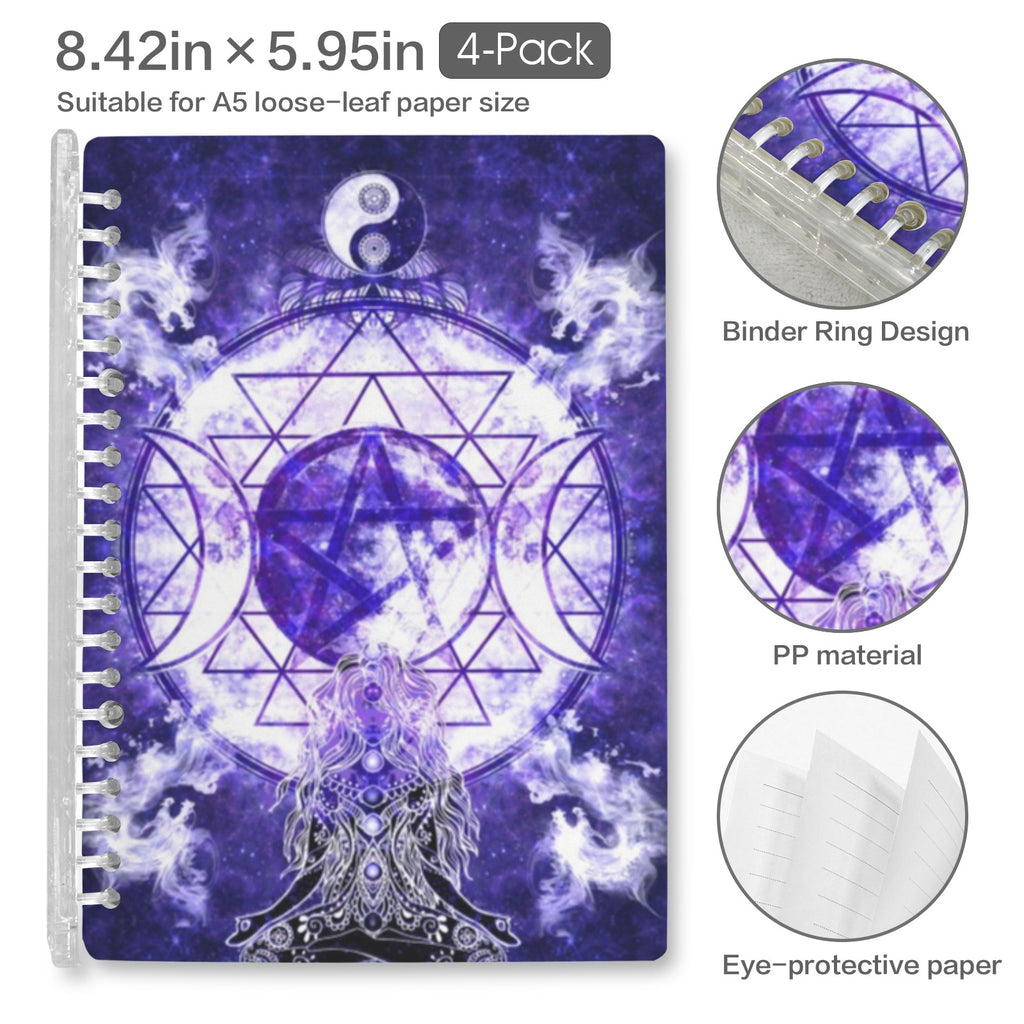 Katerina's Dragon's Eye Magickal Awakening Meditations Loose-Leaf Notebooks ( Cover Print, 4-Pack ) | Ships from USA